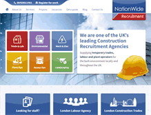Tablet Screenshot of nationwideconstructionrecruitment.co.uk